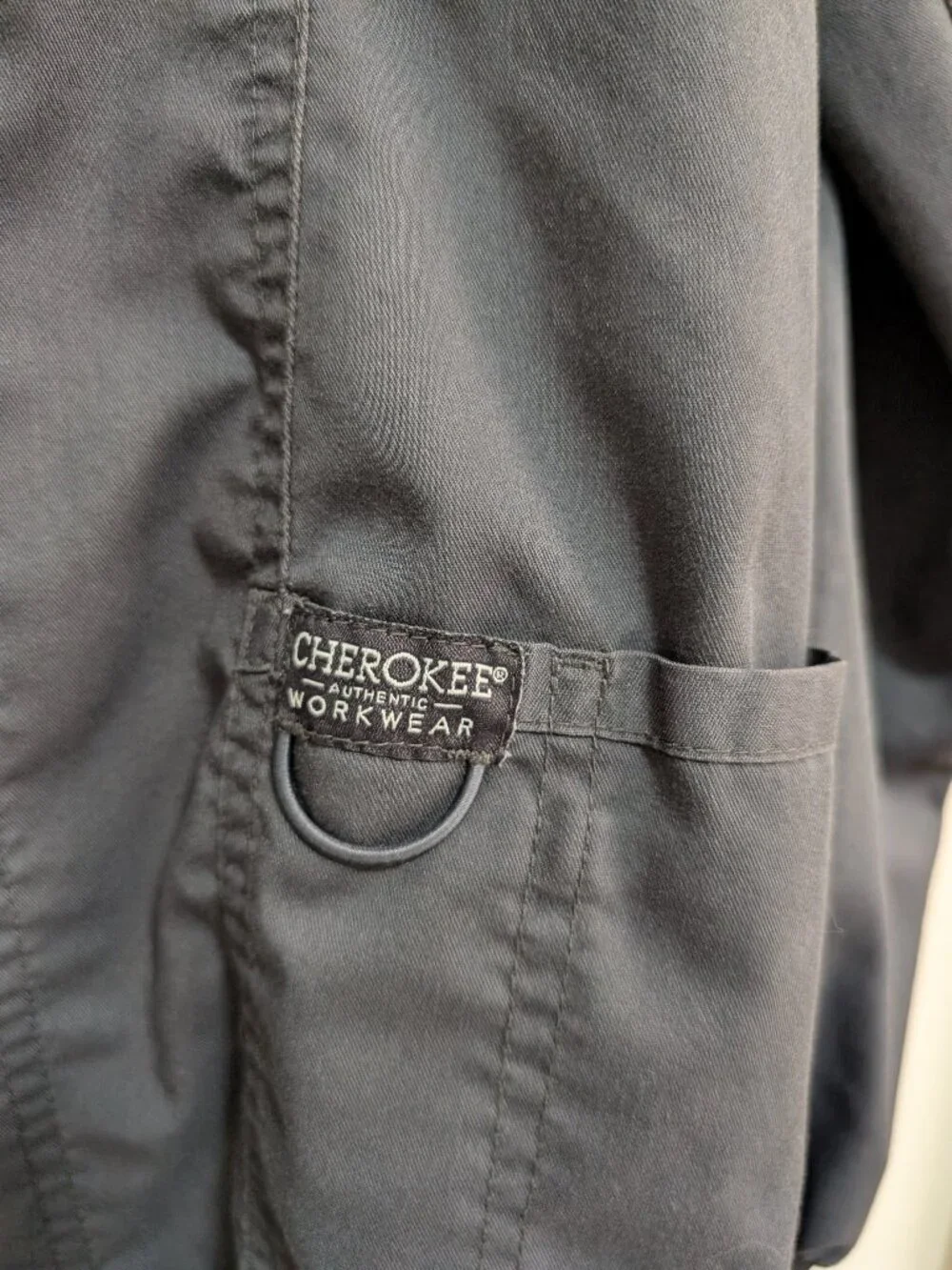 Cherokee Workwear Gray Scrub Jacket Small